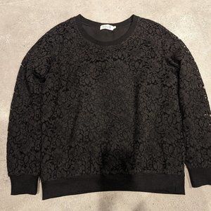Black sweatshirt with overlay
